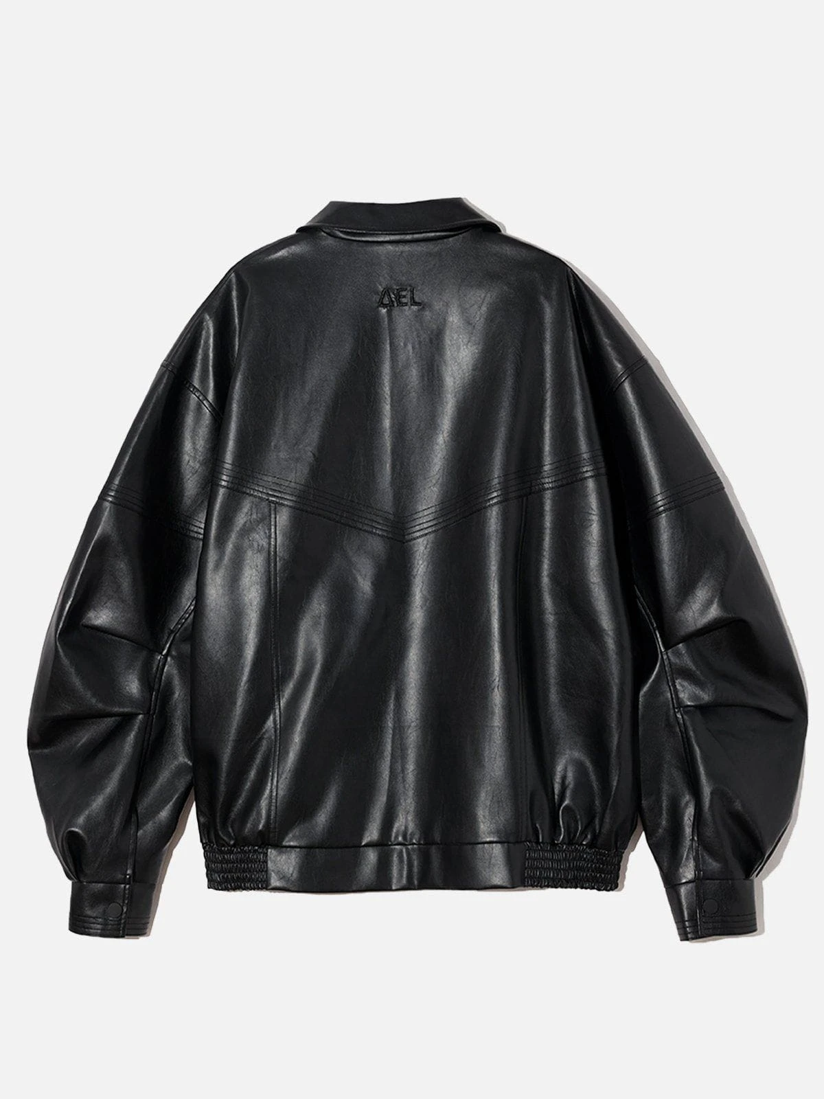 City Of Love Zip Up Ruched Leather Jacket 6 City Of Love Zip Up Ruched Leather Jacket - Image 4