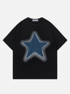 Aelfric Eden Embroidery Denim Star Tee