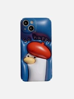 Flat Cartoon Duck Visual 3D IPhone Case