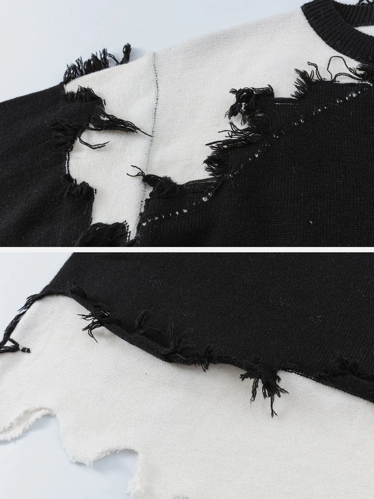 Aelfric Eden Irregular Patchwork Fringe Sweater 6 Aelfric Eden Irregular Patchwork Fringe Sweater - Image 4