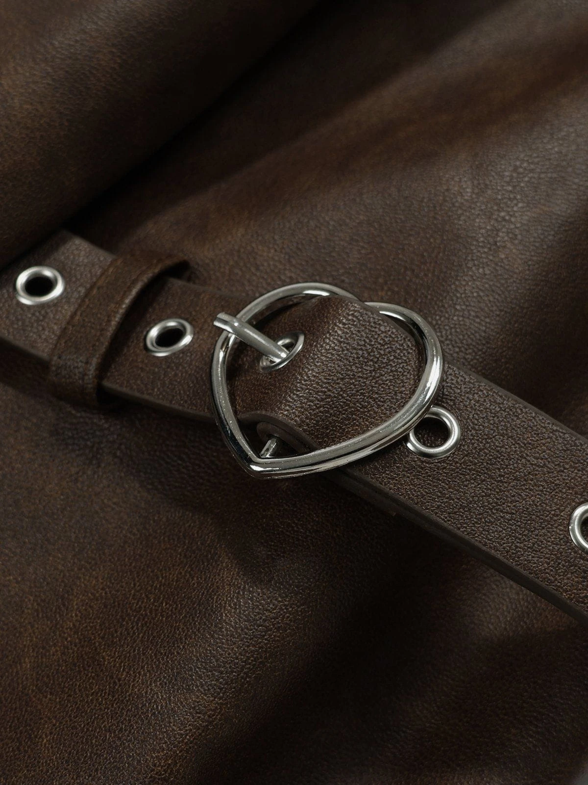 Heart Belt Faux Leather Jacket 6 Heart Belt Faux Leather Jacket - Image 4