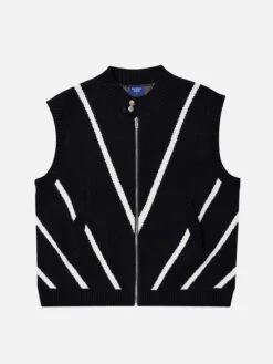 Aelfric Eden Stand Collar Zip Up Sweater Vest