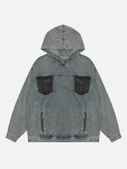 Aelfric Eden Multi-pocket Denim Hoodie