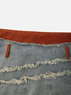 Fringe Washed Denim Skirts<font Color="#00249C"><br>S/S 24 The Dreamers</font> -Aelfric Eden Shop jpeg cb2d07de f1d3 4a70 9521 82220411d935