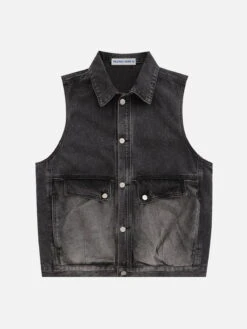 Aelfric Eden Big Pocket Washed Denim Vest