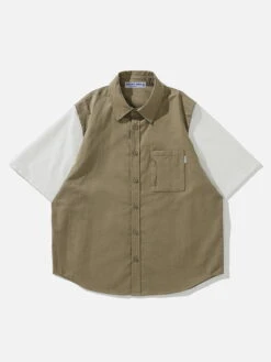 Aelfric Eden Waffle Patchwork Short Sleeve Shirt