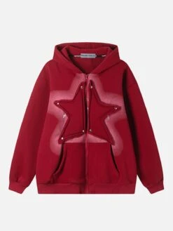 Aelfric Eden Button Star Washed Hoodie