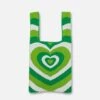 Heart Patchwork Knit Bag