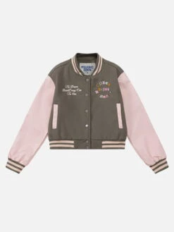 Letter Embroidery Varsity Jacket
