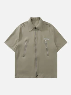 Aelfric Eden Star Zipper Metal Decoration Short Sleeve Shirt -Aelfric Eden Shop jpeg dc884985 4aac 45bd 9f78 51d4ecb823a4