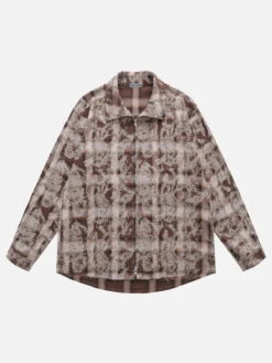 Aelfric Eden Plaid Zip Up Long Sleeve Shirt