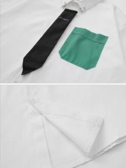 Aelfric Eden Tie Decoration Patchwork Short Sleeve Shirt -Aelfric Eden Shop jpeg ea3b1591 1a73 419a 9f02 444c4a2bf772