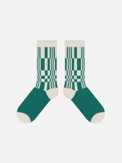 Color Blocking Plaid Mid-Calf Socks