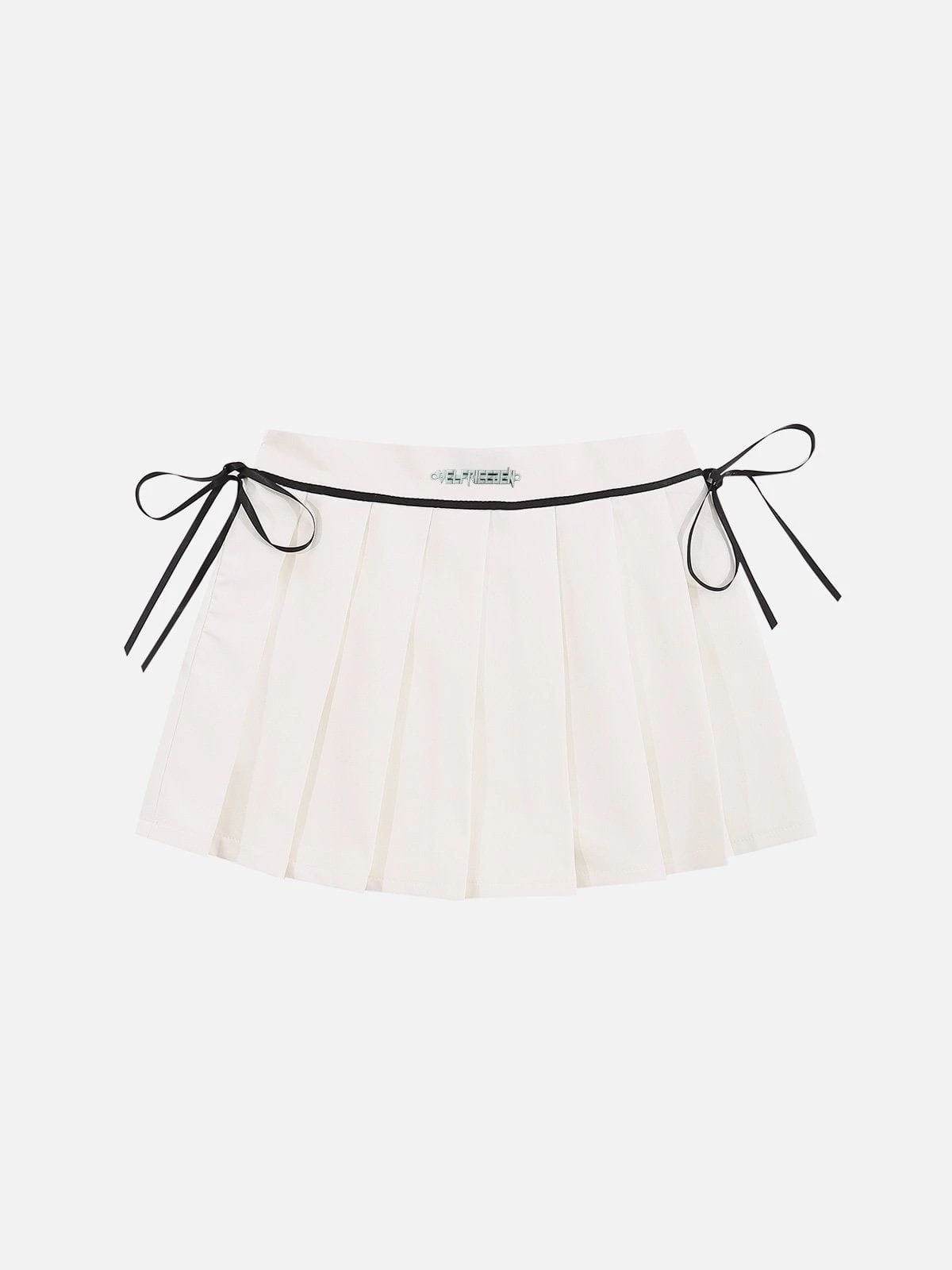 Color Blocking Drawstring Pleated Skirt 3 Color Blocking Drawstring Pleated Skirt