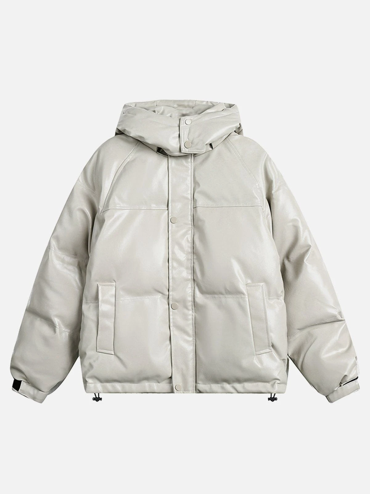 Aelfric Eden Detachable Hood Faux Leather Puffer Jacket 4 Aelfric Eden Detachable Hood Faux Leather Puffer Jacket - Image 2