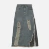 Vintage Distressed Leather Patchwork Skirt -Aelfric Eden Shop jpeg f8061593 64ae 458a 8b58 51b43eab9bee