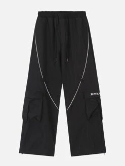 Solid Big Pocket Cargo Pants