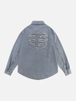 Aelfric Eden Skeleton Applique Denim Long Sleeve Shirt -Aelfric Eden Shop jpeg ff2ce324 4e74 46b8 ac6c c460d7528873