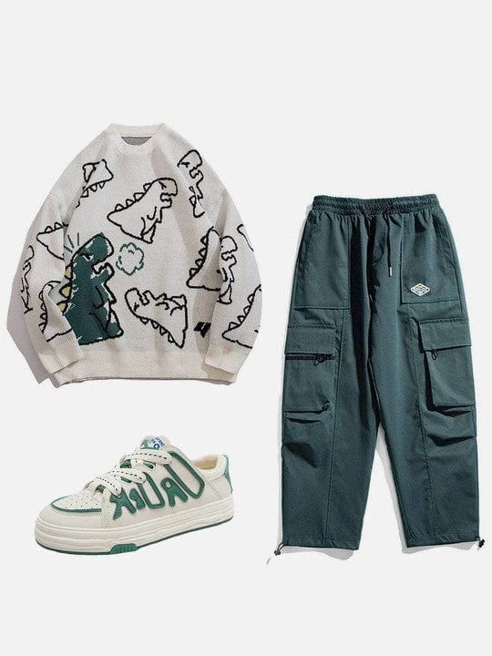 Aelfric Eden Dinosaur Cartoon Pattern Knit Sweater 9 Aelfric Eden Dinosaur Cartoon Pattern Knit Sweater - Image 7