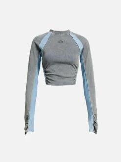 [Pre-Order]Patchwork Washed Long Sleeve