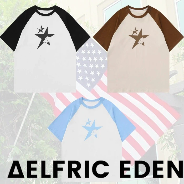 Aelfric Eden | Star Unisex Street Style U-Neck Plain Cotton Short Sleeves 3 Aelfric Eden | Star Unisex Street Style U-Neck Plain Cotton Short Sleeves