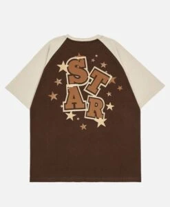 Aelfric Eden | Crew Neck Star Unisex Street Style Plain Cotton -Aelfric Eden Shop org 1034