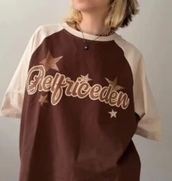 Aelfric Eden | Crew Neck Star Unisex Street Style Plain Cotton -Aelfric Eden Shop org 1037