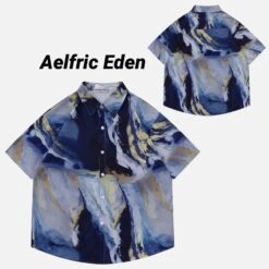 Aelfric Eden | Button-down Unisex Street Style Short Sleeves Oversized