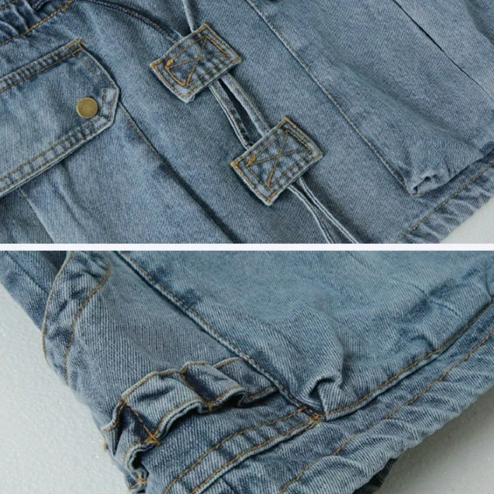 Aelfric Eden | Unisex Street Style Plain Cotton Oversized Washed Denim 9 Aelfric Eden | Unisex Street Style Plain Cotton Oversized Washed Denim - Image 7