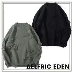 Aelfric Eden | Unisex Street Style U-Neck Long Sleeves Plain Cotton