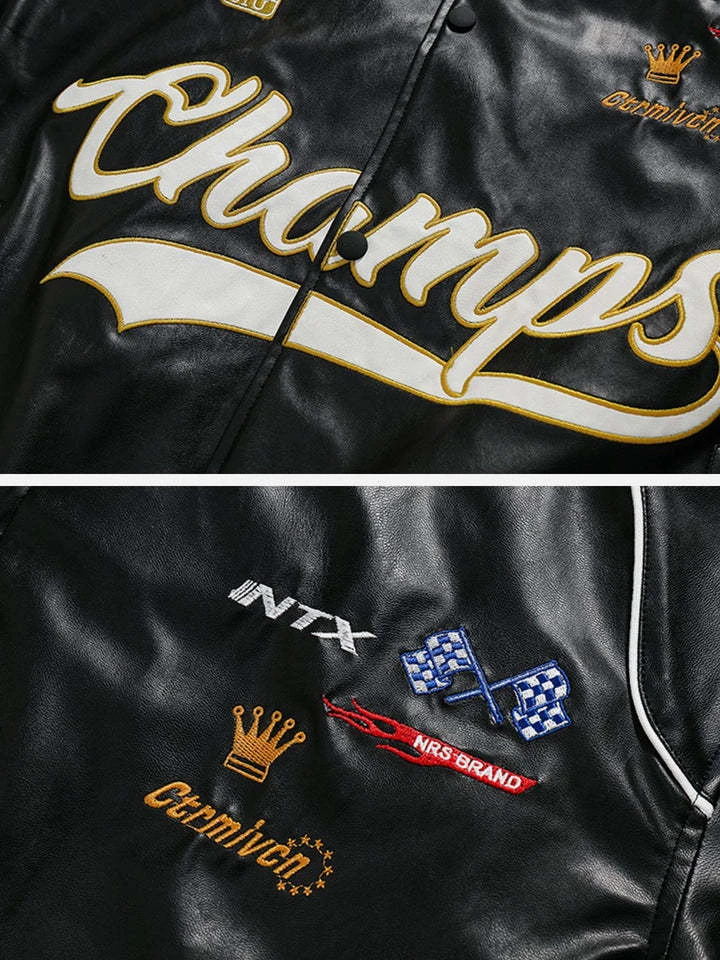 Aelfric Eden | Unisex Street Style Plain Logo Biker Jackets 6 Aelfric Eden | Unisex Street Style Plain Logo Biker Jackets - Image 4