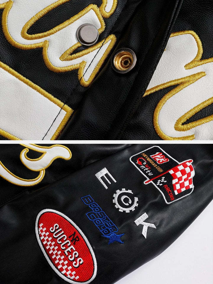 Aelfric Eden | Unisex Street Style Plain Logo Biker Jackets 7 Aelfric Eden | Unisex Street Style Plain Logo Biker Jackets - Image 5