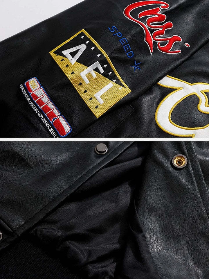 Aelfric Eden | Unisex Street Style Plain Logo Biker Jackets 8 Aelfric Eden | Unisex Street Style Plain Logo Biker Jackets - Image 6