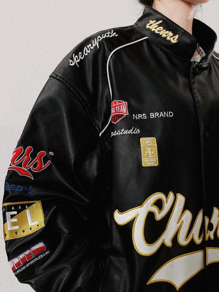 Aelfric Eden | Unisex Street Style Plain Logo Biker Jackets 13 Aelfric Eden | Unisex Street Style Plain Logo Biker Jackets - Image 11