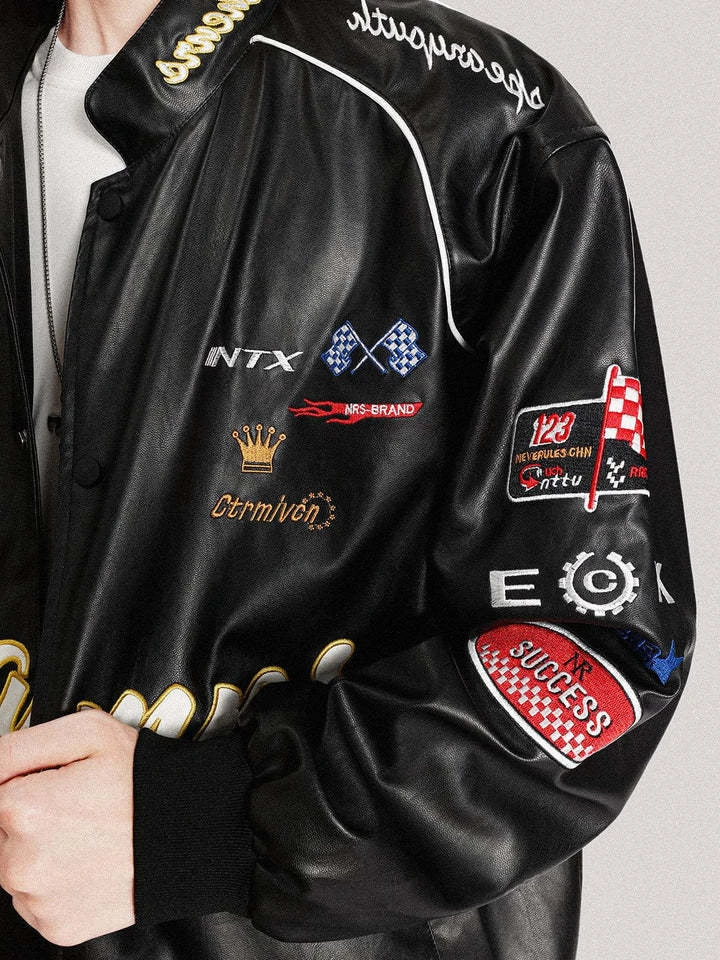 Aelfric Eden | Unisex Street Style Plain Logo Biker Jackets 14 Aelfric Eden | Unisex Street Style Plain Logo Biker Jackets - Image 12