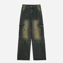 Aelfric Eden | Unisex Street Style Plain Cotton Washed Denim Jeans -Aelfric Eden Shop org 113