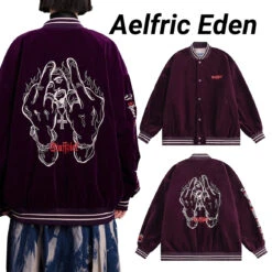 Aelfric Eden | Unisex Street Style Logo Souvenir Jackets