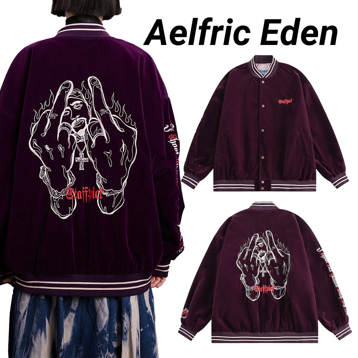 Aelfric Eden | Unisex Street Style Logo Souvenir Jackets 3 Aelfric Eden | Unisex Street Style Logo Souvenir Jackets