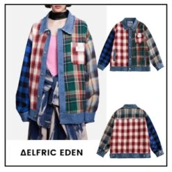 Aelfric Eden | Other Plaid Patterns Unisex Denim Street Style Cotton