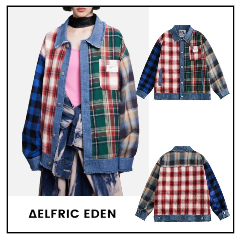 Aelfric Eden | Other Plaid Patterns Unisex Denim Street Style Cotton 3 Aelfric Eden | Other Plaid Patterns Unisex Denim Street Style Cotton