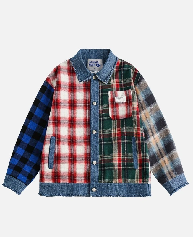 Aelfric Eden | Other Plaid Patterns Unisex Denim Street Style Cotton 4 Aelfric Eden | Other Plaid Patterns Unisex Denim Street Style Cotton - Image 2