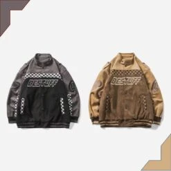 Aelfric Eden | Unisex Street Style Oversized Logo Skater Style Jackets