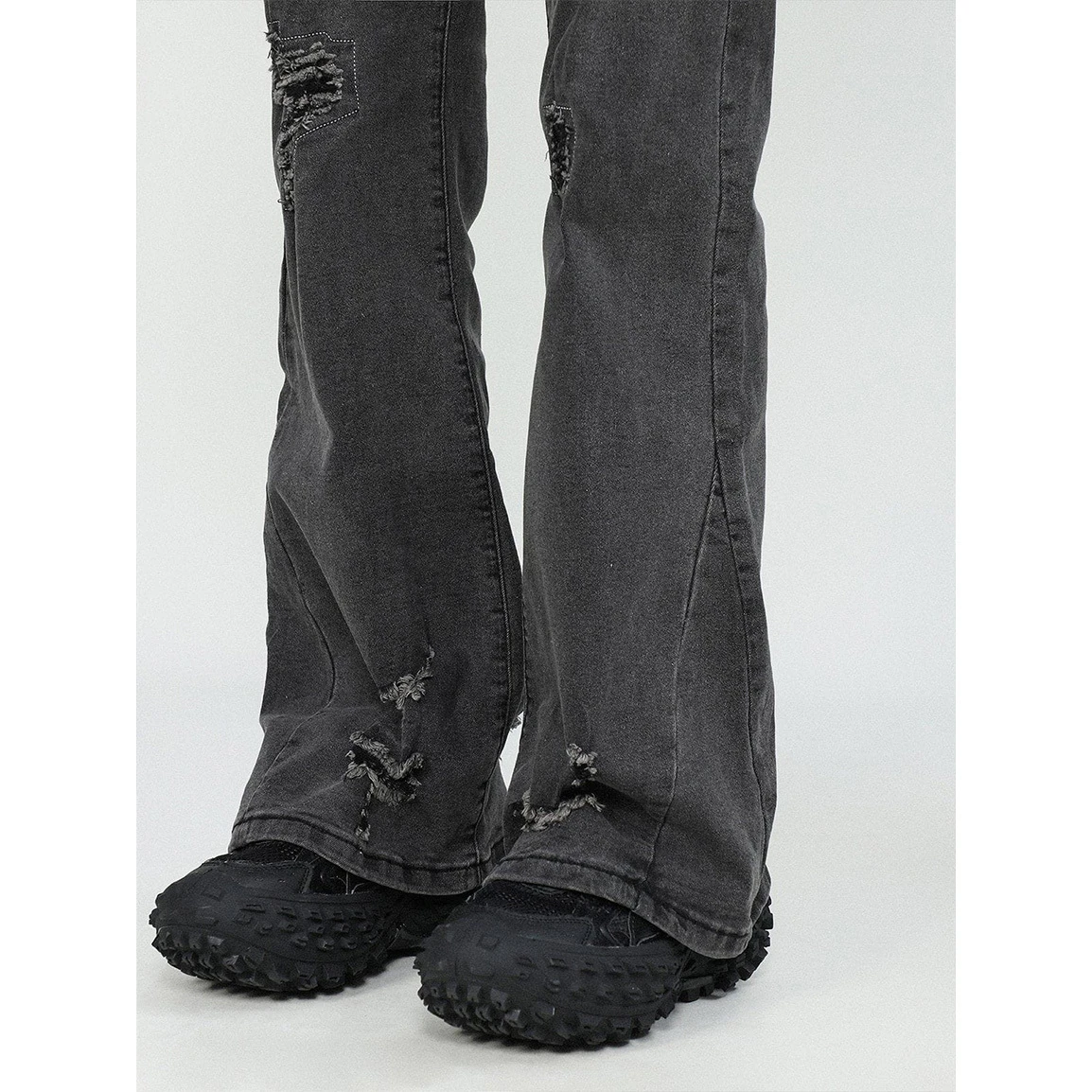 Aelfric Eden | Unisex Denim Street Style Plain Cotton Fringes Washed Denim 6 Aelfric Eden | Unisex Denim Street Style Plain Cotton Fringes Washed Denim - Image 4