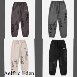 Aelfric Eden | Printed Pants Street Style Cotton Logo Joggers & Sweatpants