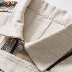 Aelfric Eden | Flower Patterns Unisex Street Style Oversized Front Button -Aelfric Eden Shop org 346