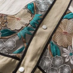 Aelfric Eden | Flower Patterns Unisex Street Style Oversized Front Button -Aelfric Eden Shop org 349