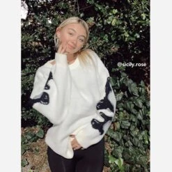 Aelfric Eden | Pullovers Heart Unisex Street Style U-Neck Long Sleeves -Aelfric Eden Shop org 387