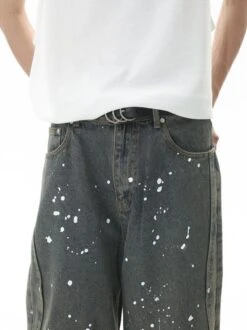 Aelfric Eden | Unisex Denim Blended Fabrics Street Style Cotton Wide Leg -Aelfric Eden Shop org 409