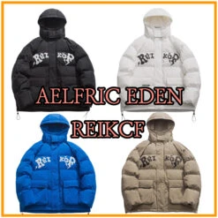 Aelfric Eden | Unisex Street Style Plain Logo Down Jackets