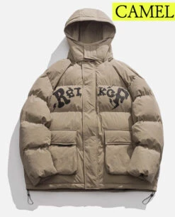 Aelfric Eden | Unisex Street Style Plain Logo Down Jackets -Aelfric Eden Shop org 414